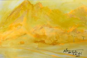 Serras de Minas - Aquarela de Angelo Brás Fernande