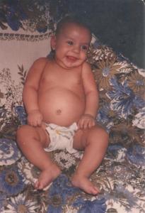 Pedro ainda bebê em Pernambuco