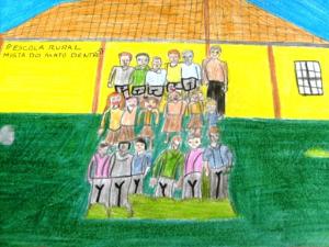 historia: Releitura da foto do depoente na escola feita por seu avô na Fazenda Mato Dentro-Indaiatuba-SP<br>