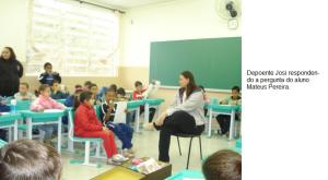 personagem: PROFª DA  SALA ERICA  VITORIA;DEPOENTE JOSIANE;  ENTREVISTADORES: ALUNA THAISA  EMILY BARBOSA CELESTINO (4º A);MATEUS PEREIRA (4ºA) E DEMAIS ALUNOS DOS 4ºs ANOS A e B<br>historia: O ALUNO MATEUS QUESTIONANDO A DEPOENTE SOBRE  SUA CIDADE NATAL E OS OUTROS REGISTRANDO, ATRAVÉS  DE DESENHOS, OS PERFIS E DETALHES QUE CARACTERIZAM ESTE  MOMENTO.<br>