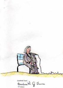 historia: Desenho de observação da entrevistada.