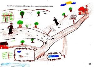 historia: Acredita ser uma pessoa feliz porque faz o que gosta de ir ao sítio e a igreja.<br>