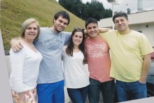 Foi a primeira visita da família à Natasha, desde que ela começou a morar em Joinville. Almoço de domingo com a família.