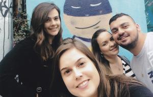 Encontro de amigos em São Paulo.