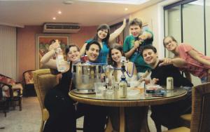 Réveillon em Balneário Camboriú com os amigos. Nataly, Bruno, Carla (cunhada), Ana, Pedro, Felipe e Natasha