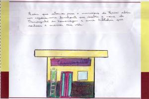 Desenho feito sobre os relatos de seu Hiroshi