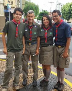 Chefe Wilson, filhos e esposa