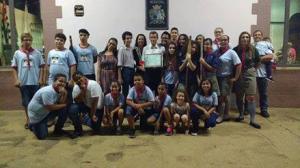 Homenagem ao Chefe Wilson na Câmara Municipal de Promissão, com a presença dos membros do escoteiro