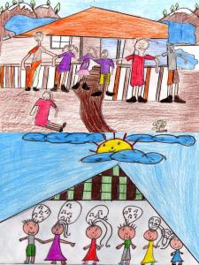 historia: Na casa em que morou na infância passava na parte de trás um rio.
 A noite se reunia com a família para conversarem e cantarem.<br>