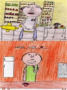 historia: No momento da entrevista Bruvo conta para as crianças que como bom italiano um de seus pratos preferidos é a macarronada.<br>