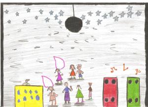 historia: Desenho ilustrando os momentos da juventude de Antônio Cicero<br>