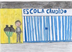 Ao prestar o concurso publico para vigilante, foi aprovado e veio trabalhar na escola Cândido dos Santos e aqui ficou ate a sua aposentadoria nesse ano de 2017.