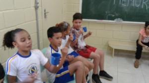 MOMENTO DO CAFÉ NA ENTREVISTA COM DONA MARIA - 4º ANO B