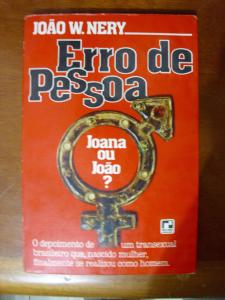 Capa do primeiro livro autobiográfico Erro de Pessoa, Joana ou João? , publicado pela Editora Record (1984).