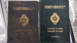 passaporte dos pais de Noriko que vieram do Japão