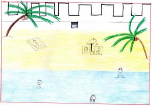 Na praia com a família