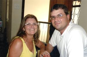 Magaly com seu filho Diogo