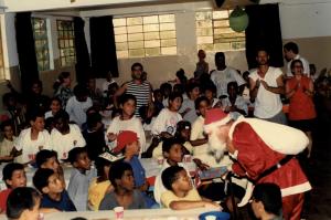 Celebração do Natal dos meninos abandonados da Febem  em 1997