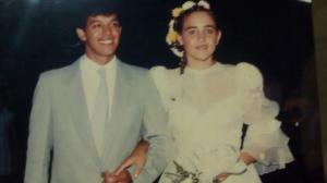 O casamento com Luis, com quem está até hoje.