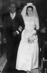 personagem: Dirceu e Margarida<br>historia: Casamento dos meus pais - Dirceu e Margarida - na Igreja Santa Terezinha, em Natal, no dia 7.4.1962.<br>