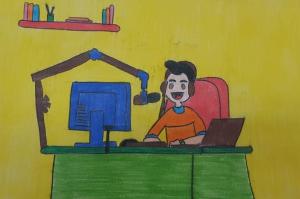 Primeiro vez como radialista.