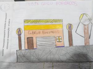 Desenho sobre a loja do Sr. Nedir