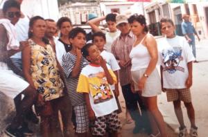 Dailson e sua família durante caravana que eles fizeram para Monte Santo, cidade baiana conhecida pelo turismo religioso. Eles foram para ver uma procissão e pagar uma promessa. Era uma promessa do avô dele, mas não comentaram o que era.