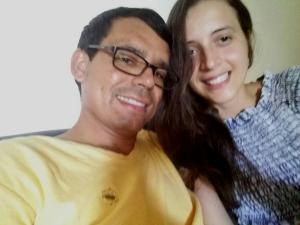 Dailson e sua noiva, Daline. O casal está junto há 15 anos.