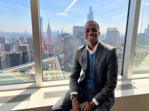 Sergio, durante uma apresentação da Conta Black para obtenção de investimentos, no prédio da BTG, em Manhattan, Nova Iorque, capital financeira mundial. Ele conta que teve uma ótima recepção e que foi um momento marcante de sua carreira.