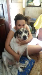 Ana Paula filha de Marlucia e seu cachorro Tandinho o cachorro da família 
que faleceu no ano de 2021, marcou de forma muito intensa a vida da família de Marlucia, como ela mesmo descreveu um grande companheiro.