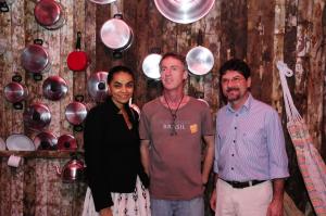 Marina Silva, Steve Schwarzman (EDF – Environmental Defense Fund) e Binho Marques em encontro.