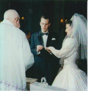 Nosso casamento na Igreja Nossa Senhora do Brasil.