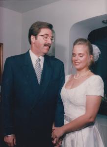 Dia do casamento da minha filha Andrea.