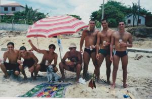 Família na praia com Tobias<br>Brasil / Espírito Santo / Conceição Da Barra