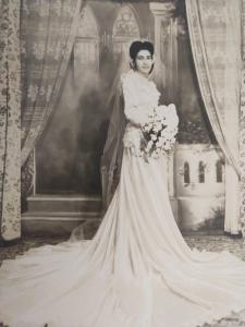 Josephina recorda do dia do casamento com muita felicidade: 
