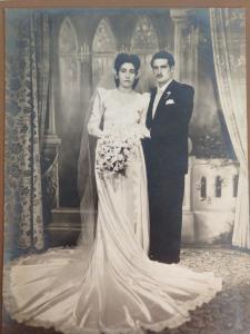 Josephina recorda do dia de casamento com muita felicidade: 