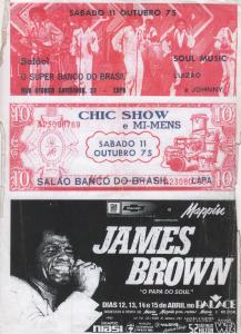 Ingressos para o show do James Brow e Chic Show