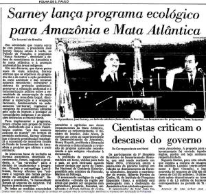 Uma das consequências mais relevantes do monitoramento de queimadas feito pelo INPE sob coordenação de Alberto Setzer, foi a aceitação pelo governo federal que era necessário minimizar o desmatamento e as queimadas descontroladas, que caracterizaram a devastação do sul da Amazônia e do Cerrado no final da década de 1980. O “Pacote Nossa Natureza” foi um exemplo das novas políticas adotadas pelo governo.