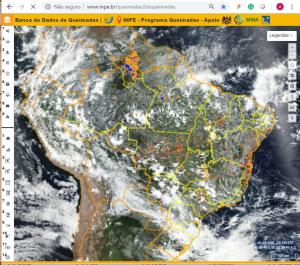O Monitoramento de queimadas em imagens de satélites pelo INPE evoluiu com o avanço da tecnologia dos sensores e satélites e com o advento da internet. Desde os produtos iniciais em 1985, passando pela institucionalização do trabalho por meio do PROARCO em decorrência do grande incêndio florestal em Roraima em 1998, hoje em dia a distribuição dos focos detectados é feita com acesso interativo pelos usuários ao Banco de dados de Queimadas, BDQ.
www.inpe.br/queimadas/bdqueimadas