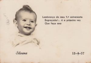 Lembrança do aniversário de primeiro ano de Silvana Caetano
