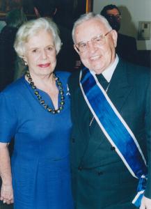 Margarida com D. Paulo no Palácio dos Bandeirantes