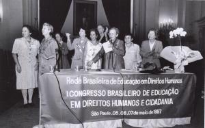 Margarida no primeiro Congresso Brasileiro de Educação em Direitos Humanos e Cidadania, promovido pela Rede Brasileira de Educação em Direitos Humanos