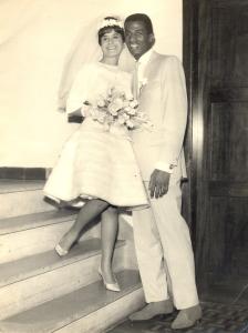 Foto de David e Irley após a cerimonia de casamento