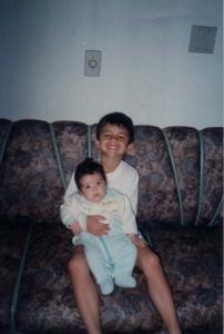 Filhos Henrique (6 anos) e Felipe (6 meses), na casa onde Roberta e Marcelo (seu ex-marido) moravam, em Campinas, 1997.