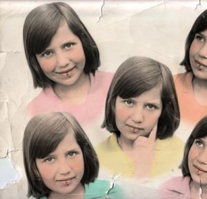 Retratos de Vânia com dez anos de idade, feitos na casa onde morava, no Parque Novo Mundo - SP