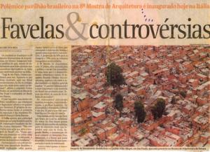 Reportagem sobre o pavilhão brasileiro inaugurado na 8ª Mostra Internacional de Arquitetura, em Veneza.