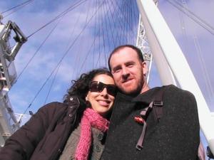 Clarissa e Thiago (marido) em Londres, na época em que ela fazia mestrado e ele participava de um programa de pesquisa na cidade.