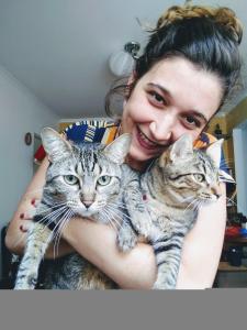 Ramon chega à vida de Milena como tentativa de companhia para Olga após uma separação em um período de instabilidade. Parecidos na aparência, opostos no jeito. Ramon queria luta; Olga, corrida. Ele ocupava espaços, invadia colos, redefinia territórios. Ela se recolhia. A fotografia captura essa convivência difícil, mas real, uma família que se constrói também em atritos. Ramon ficaria quatro anos. Partiria por problemas renais, deixando mais um buraco silencioso na rotina.