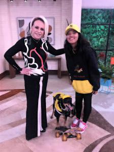 Em 2024, Rafaela e sua cachorra Mel foram até os estúdios da Rede Globo, em São Paulo, para participar do quadro Feed da Ana, apresentado por Ana Maria Braga. O convite surgiu após um vídeo de Mel viralizar, descendo uma escadaria sobre um skate. Para Rafaela, estar naquele programa foi uma experiência nostálgica: lembrava-se de quando, ainda criança, escutava ou assistia às manhãs de Ana Maria enquanto ajudava a mãe nas tarefas de casa. Agora, anos depois, voltava ao mesmo cenário, não como espectadora, mas como protagonista ao lado da vira-lata que resgatou em 2015 e que se tornou uma celebridade no esporte.