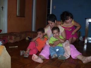Momento família: Pedro, Valéria, Mateus, Ana Clara
